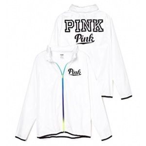 Victoria’s Secret Pink Anorak Windbreaker White